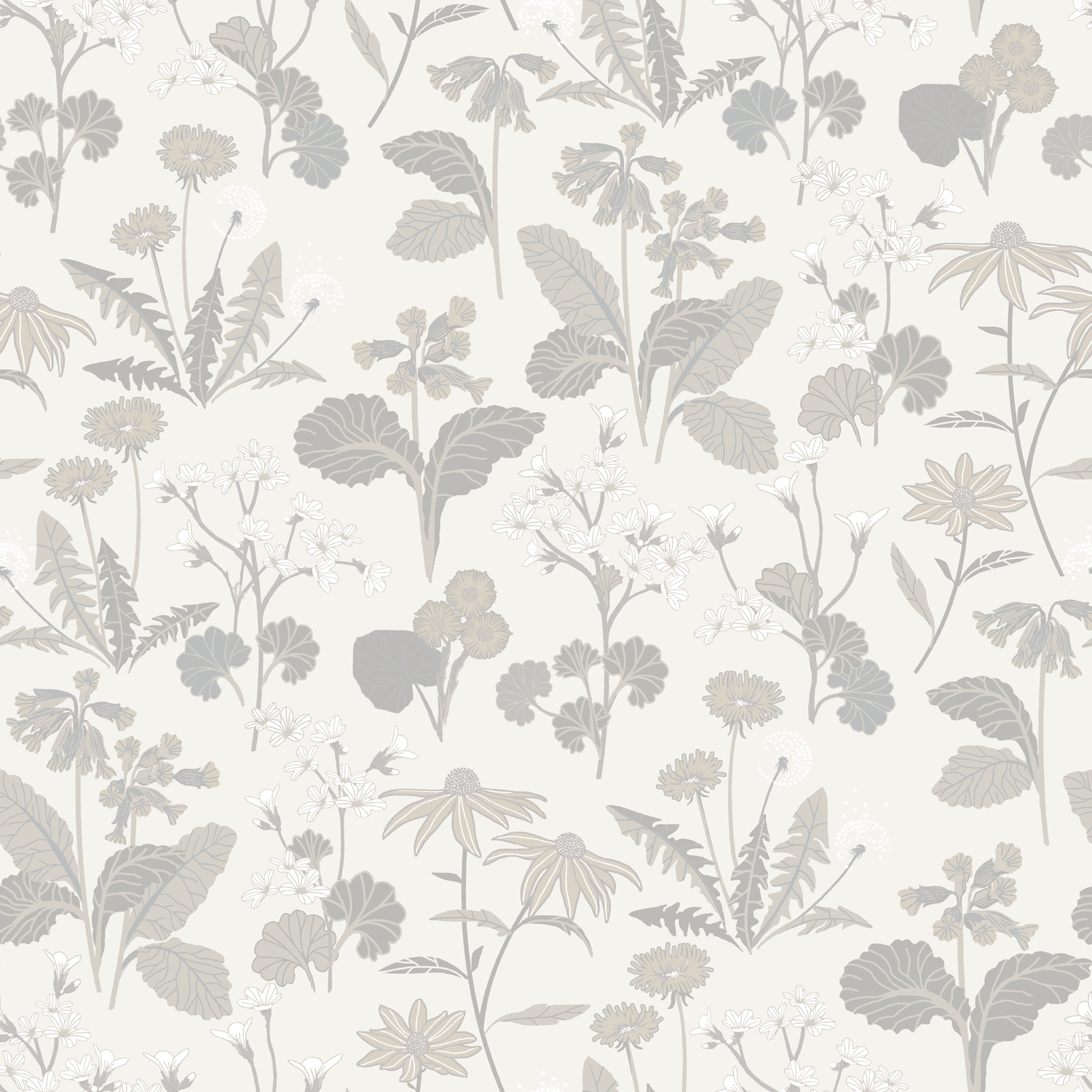 Dutch Wallcoverings Ortagard - Magdalena White - Wit