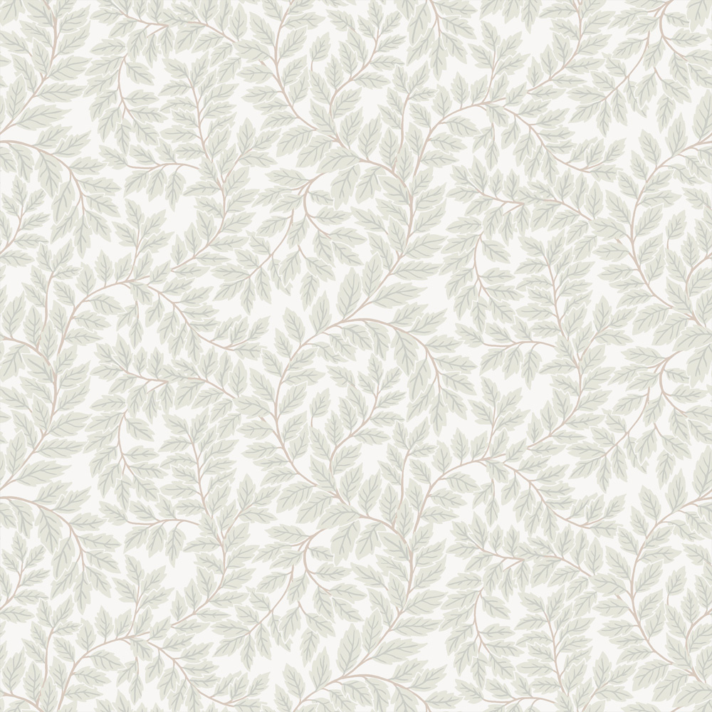 Dutch Wallcoverings Fagelsang - Lindlöv White Grey