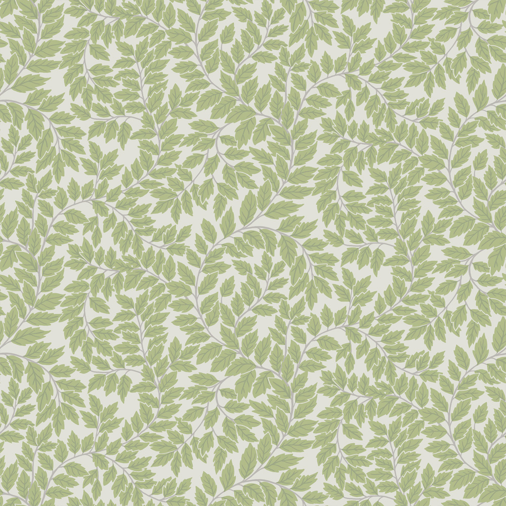 Dutch Wallcoverings Fagelsang - Lindlöv White/Green