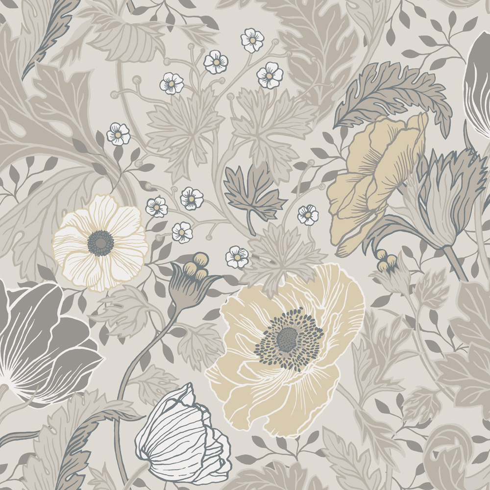 Dutch Wallcoverings Fagelsang - Anemone Grey