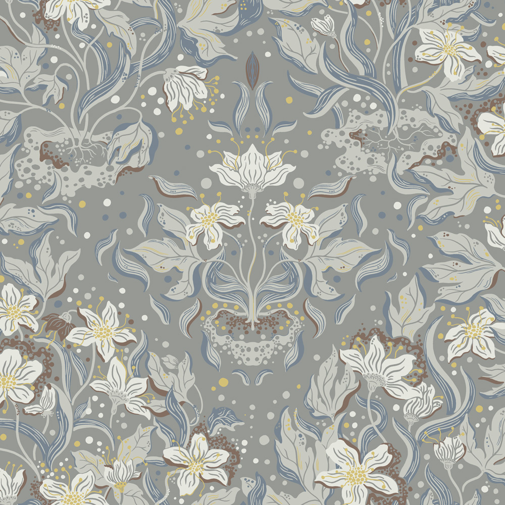 Dutch Wallcoverings Fägring - Lisa - Bruin/Grijs