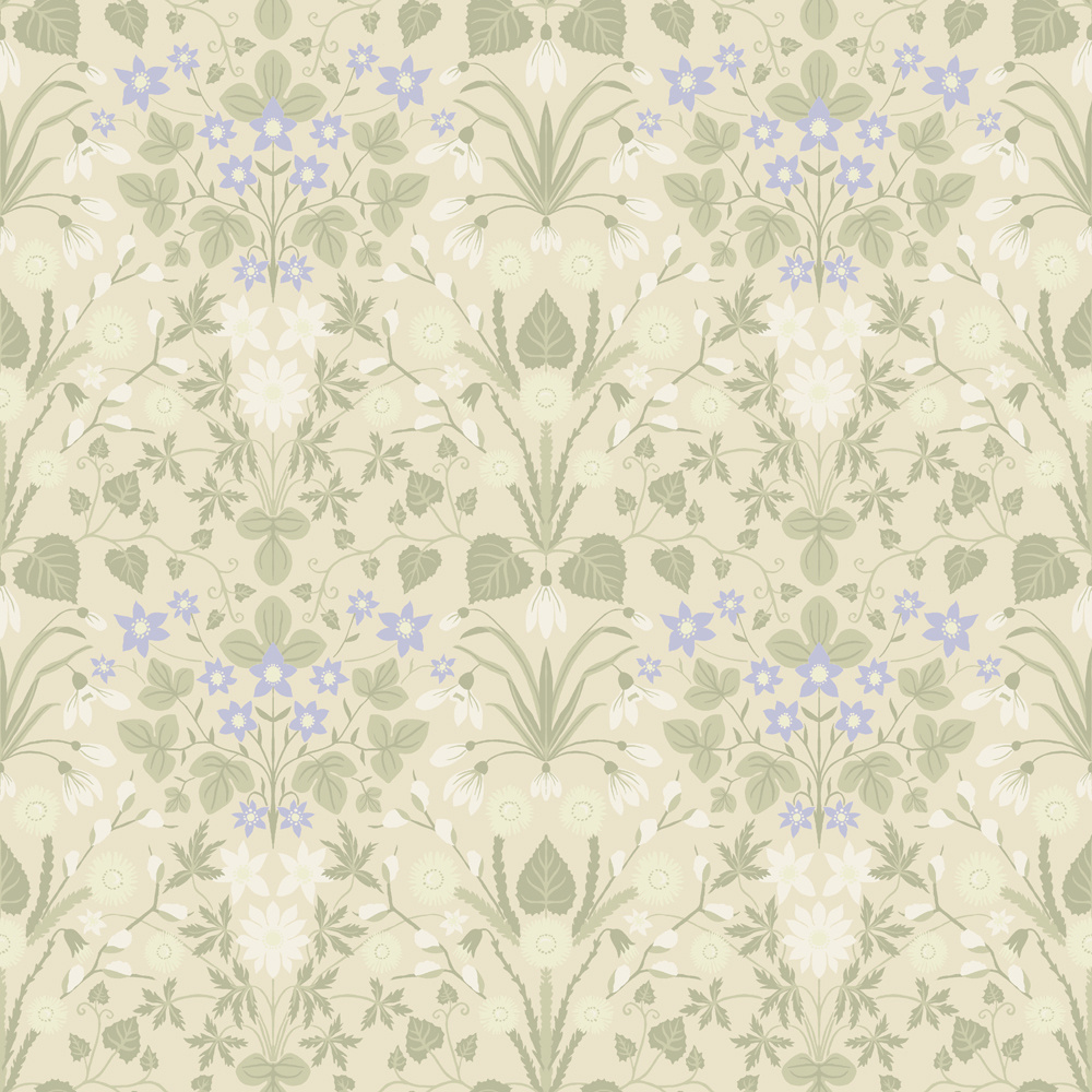 Dutch Wallcoverings Langenas - Varblommor - Beige