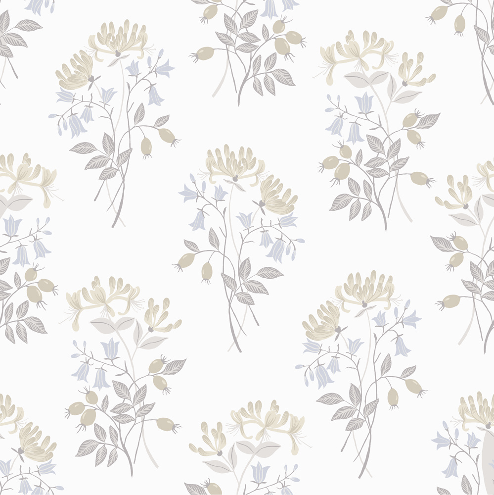 Dutch Wallcoverings Langenas - Kaprifol White - Wit