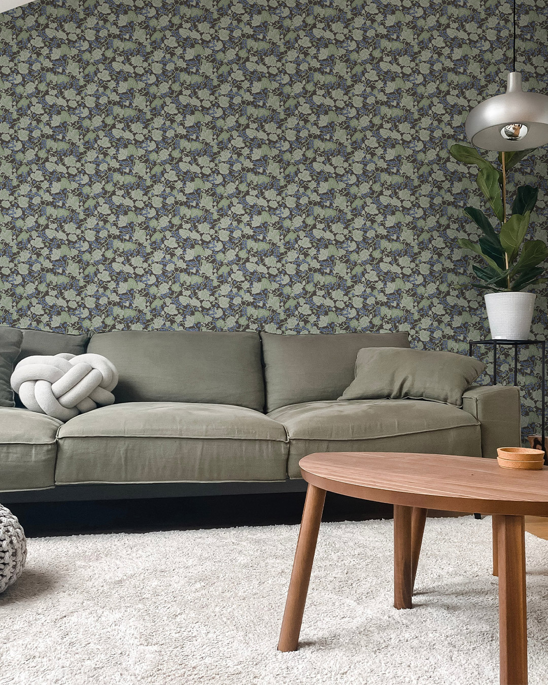 Dutch Wallcoverings Klara & Tove - Vinbärsplock Blue - Blauw