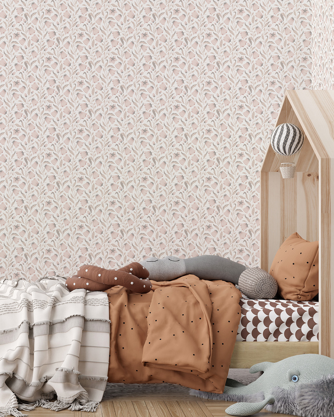 Dutch Wallcoverings Klara & Tove - Blåklocka Pink - Roze