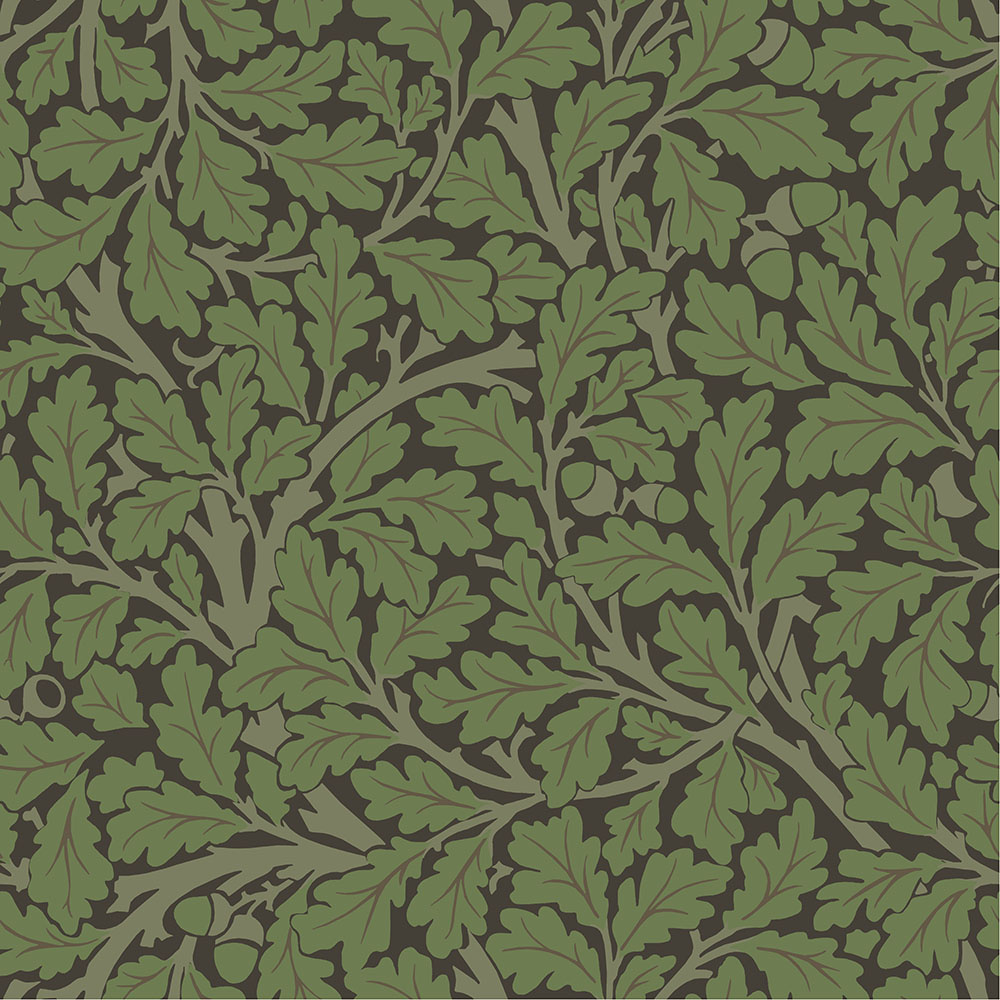 Dutch Wallcoverings Hidden Treasures - Oak Tree Zw/Groen