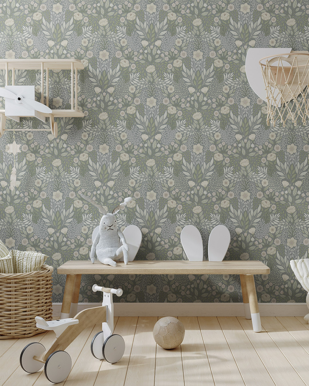 Dutch Wallcoverings Klara & Tove - Äng Green - Groen