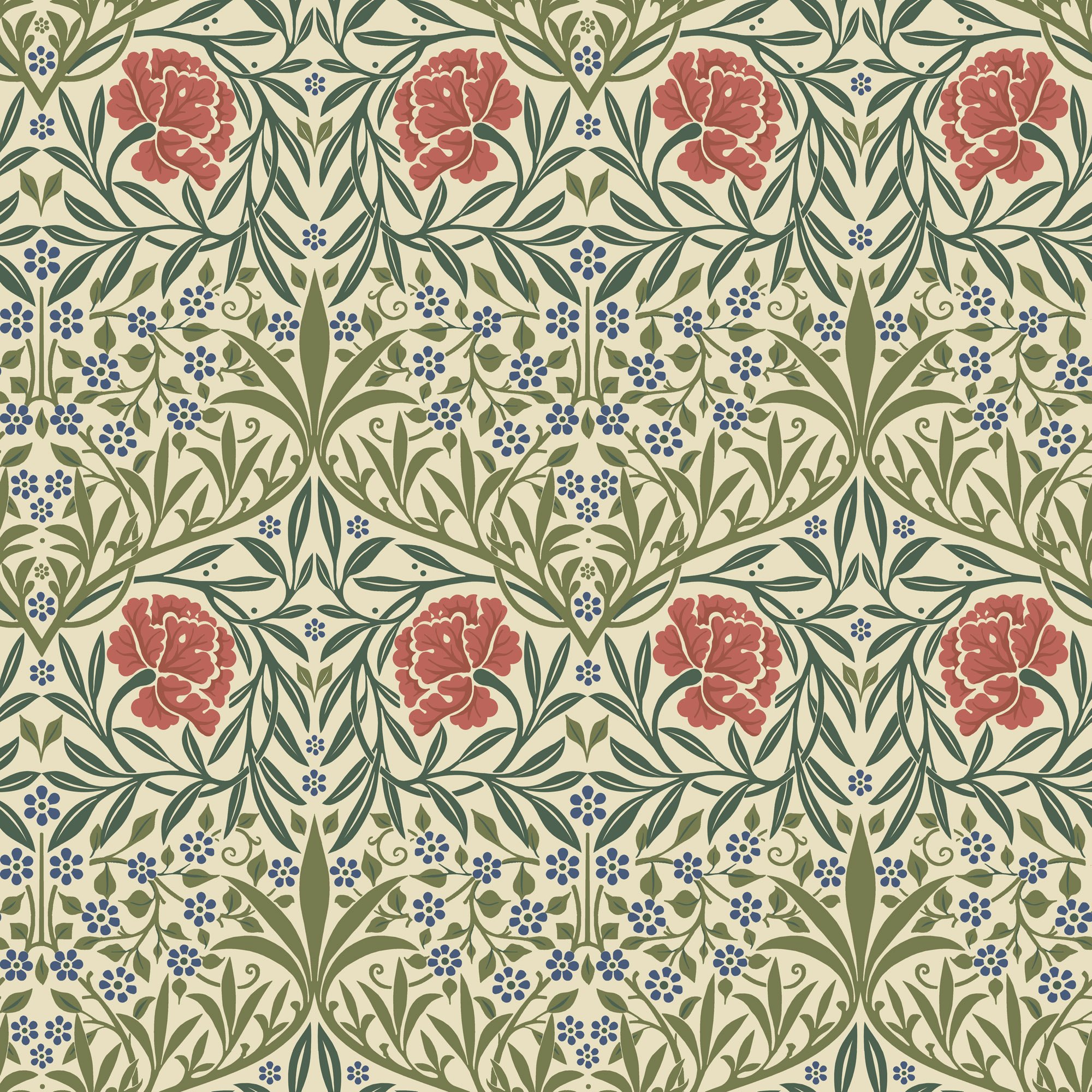 Dutch Wallcoverings Hidden Tr2 -Oxford Union Red/Grn - Rood/Groen