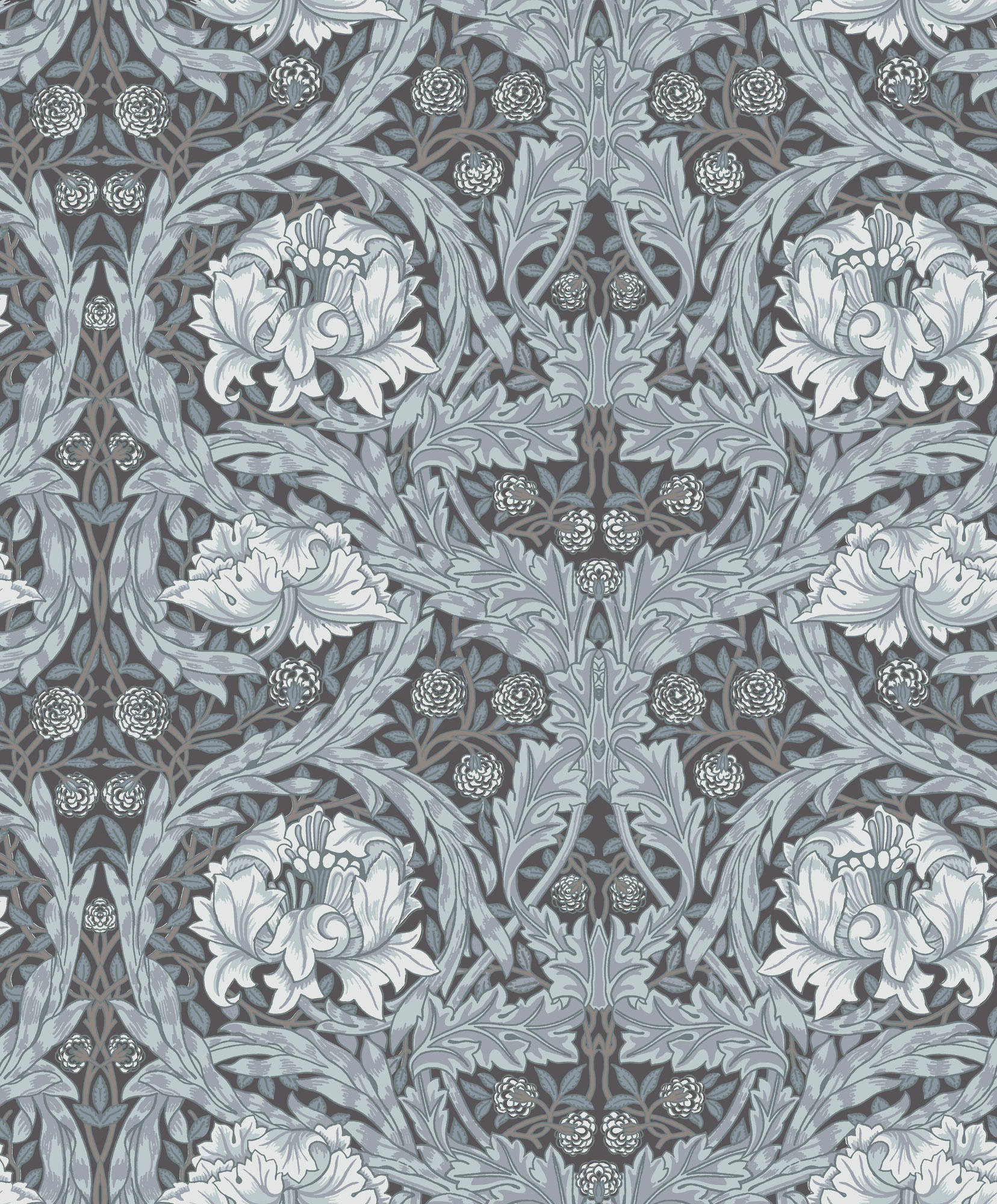 Dutch Wallcoverings Hidden Tr2 -African Marigold Blue - Blauw