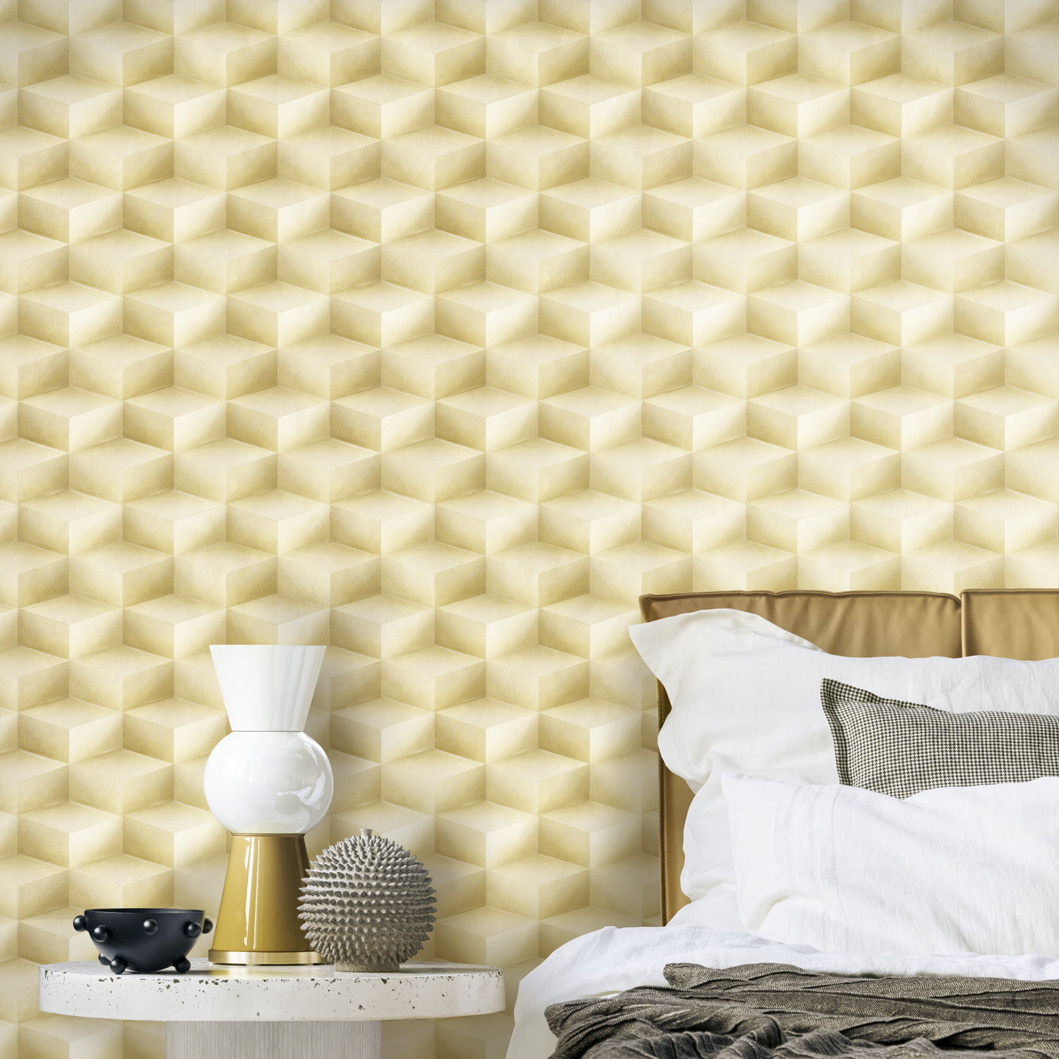 Dutch Wallcoverings New Tekko Blokje - Beige