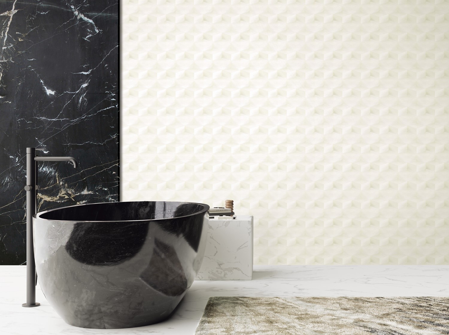 Dutch Wallcoverings New Tekko Blokje - Wit