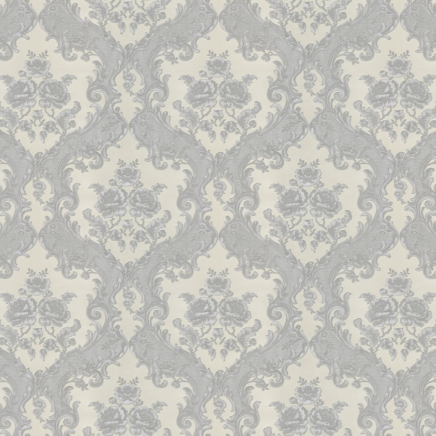 Dutch Wallcoverings New Tekko Medaillon - Grijs/Zilver