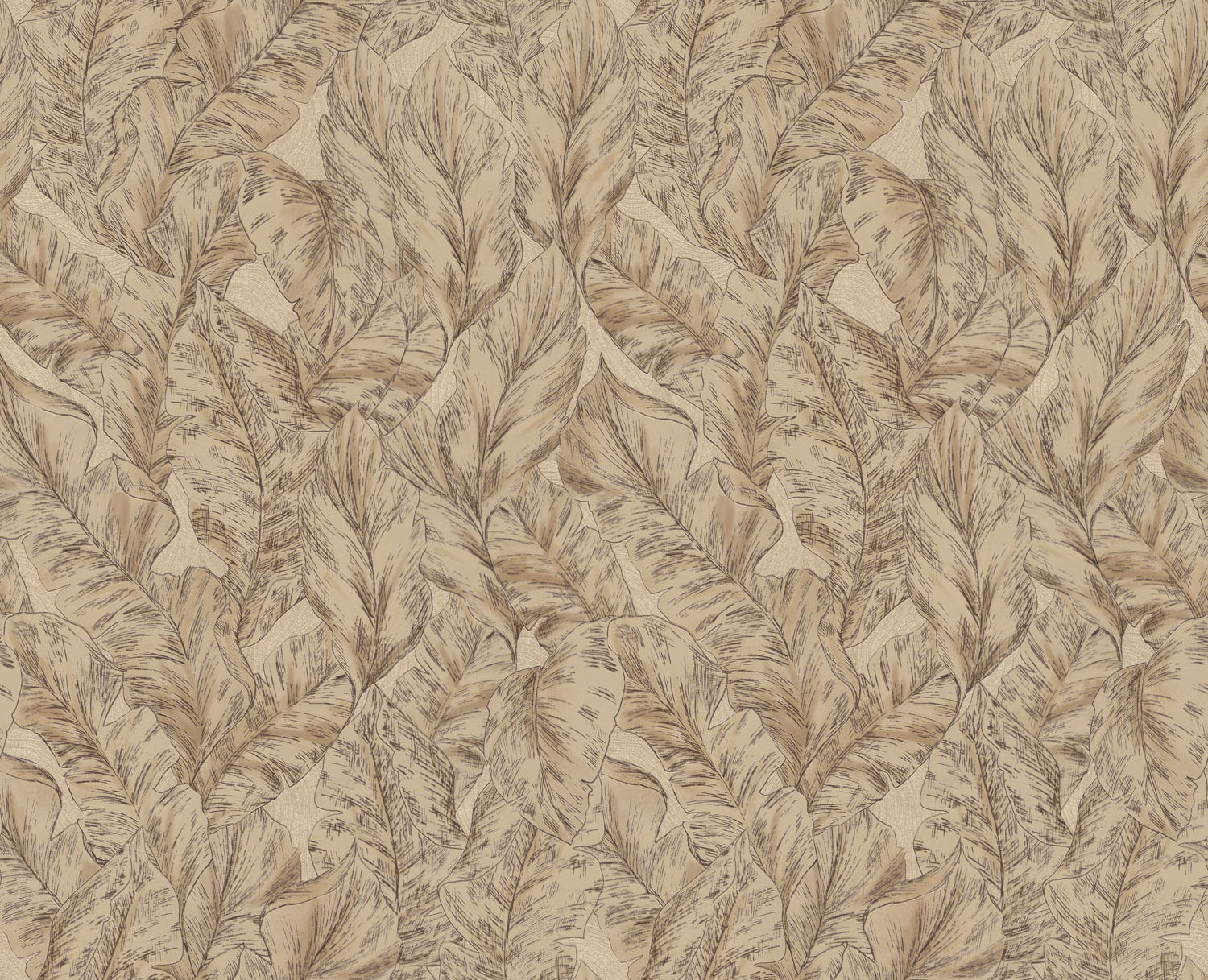 Dutch Wallcoverings Roberto Cavalli 9 - Bladeren - Beige