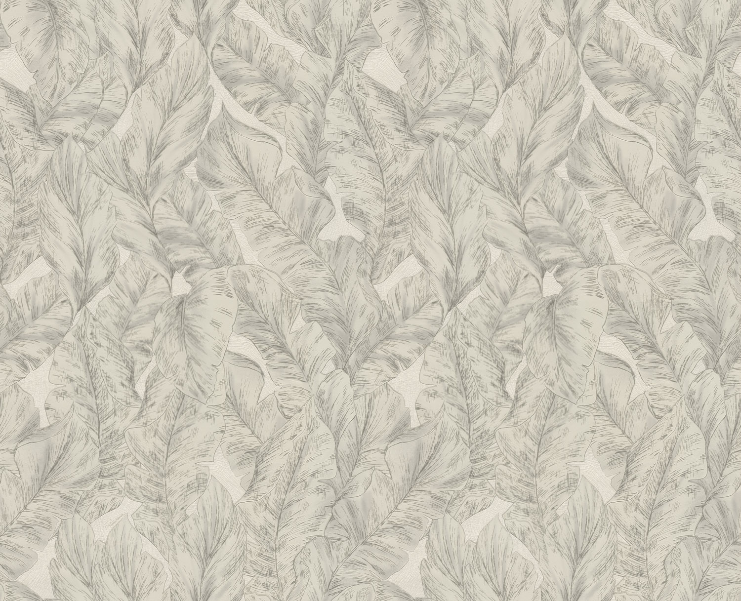 Dutch Wallcoverings Roberto Cavalli 9 - Bladeren - Grijs