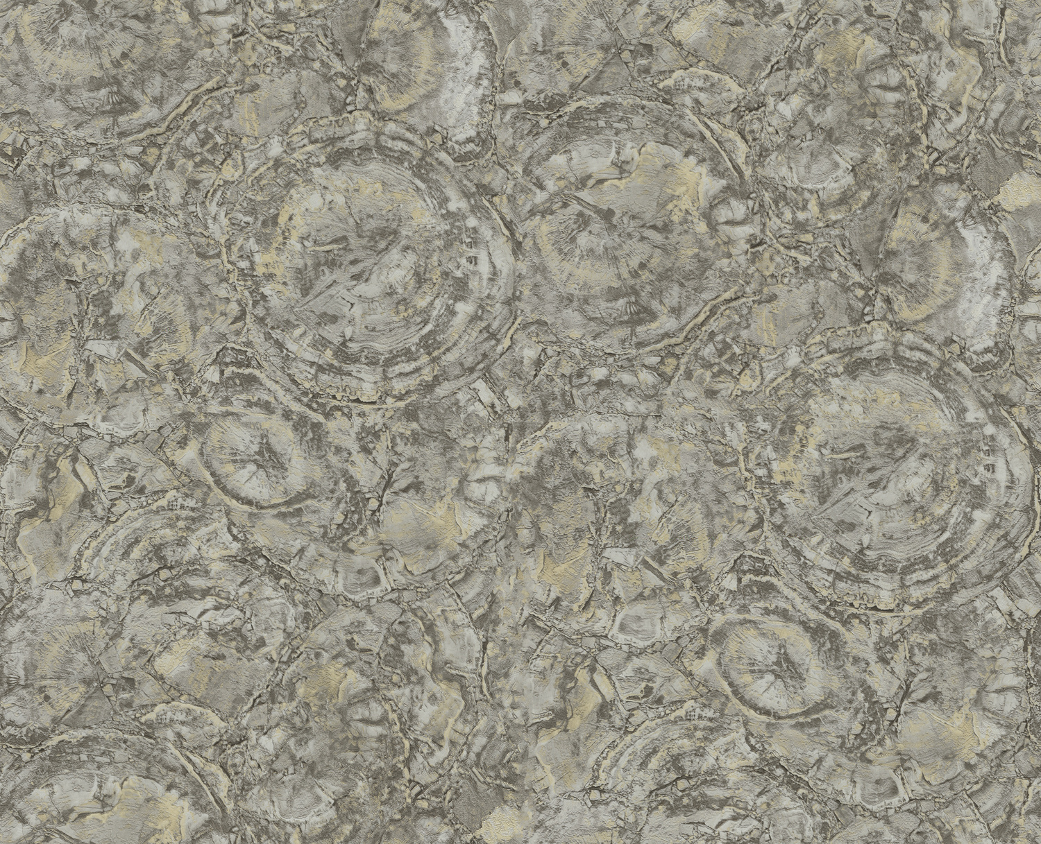 Dutch Wallcoverings Carrara Best - Grijs/Goud