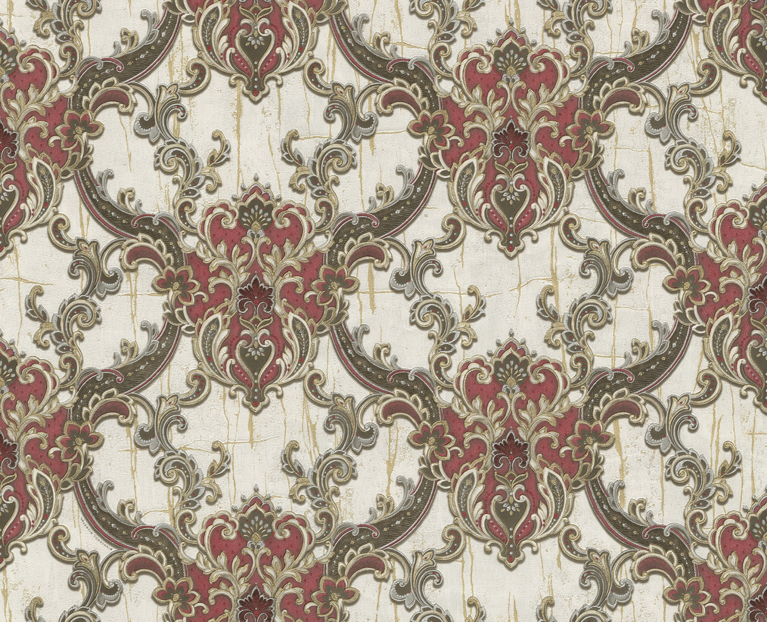 Dutch Wallcoverings Yudashkin 5 10X1,06M - Beige/Bordeaux/Goud