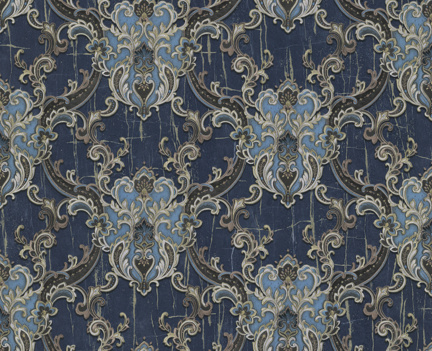 Dutch Wallcoverings Yudashkin 5 10X1,06M - Blauw/Zwart/Goud