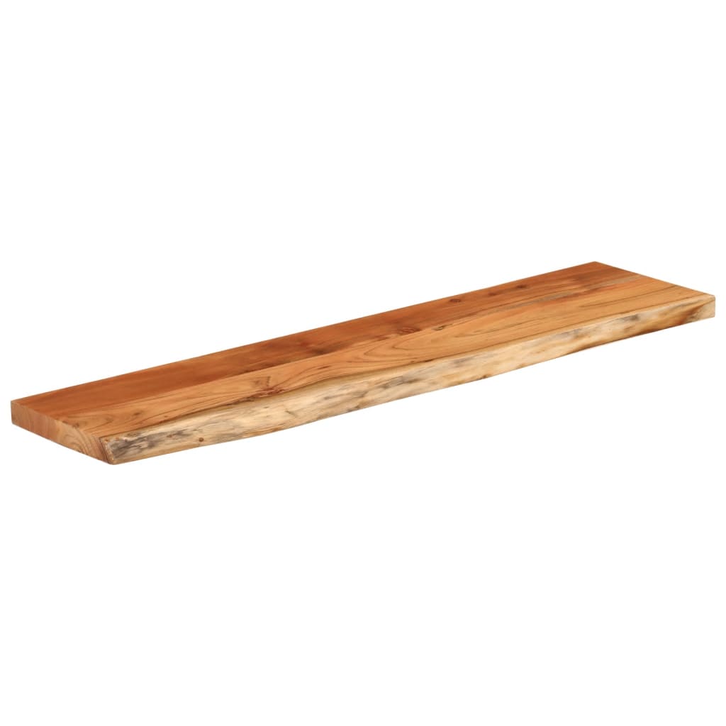 vidaXL Wandschap rechthoekig natuurlijke rand 80x20x3,8 cm acaciahout