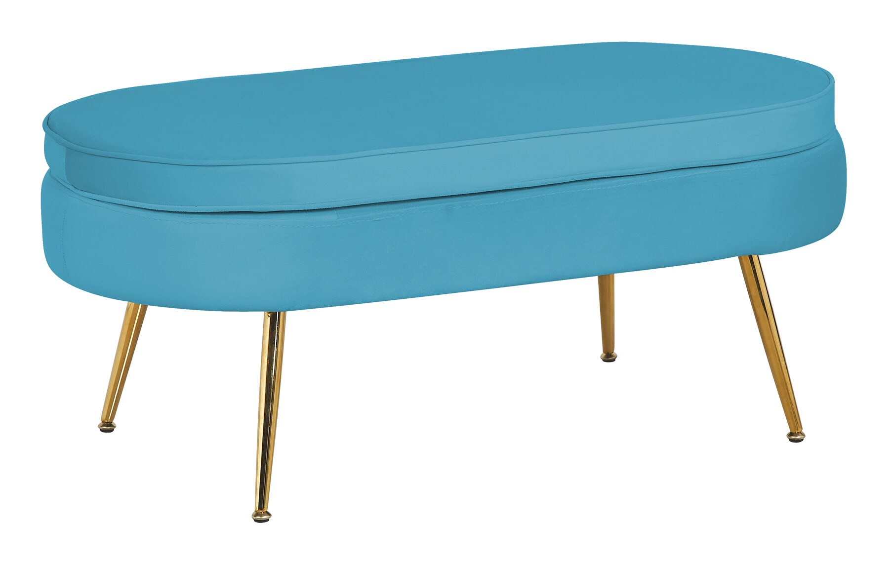 Artistiq Living Artistiq Hocker Loulou Velvet - Blauw - Ovaal