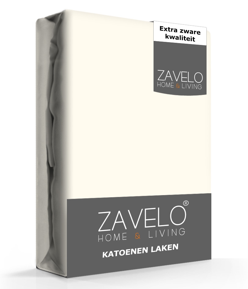 Zavelo Easy Cozy Laken Flanel Ecru - Boven/Onder laken - 100% Katoen - Hoogwaardig Hotelkwaliteit - Heerlijk Zacht -150 x 260 cm