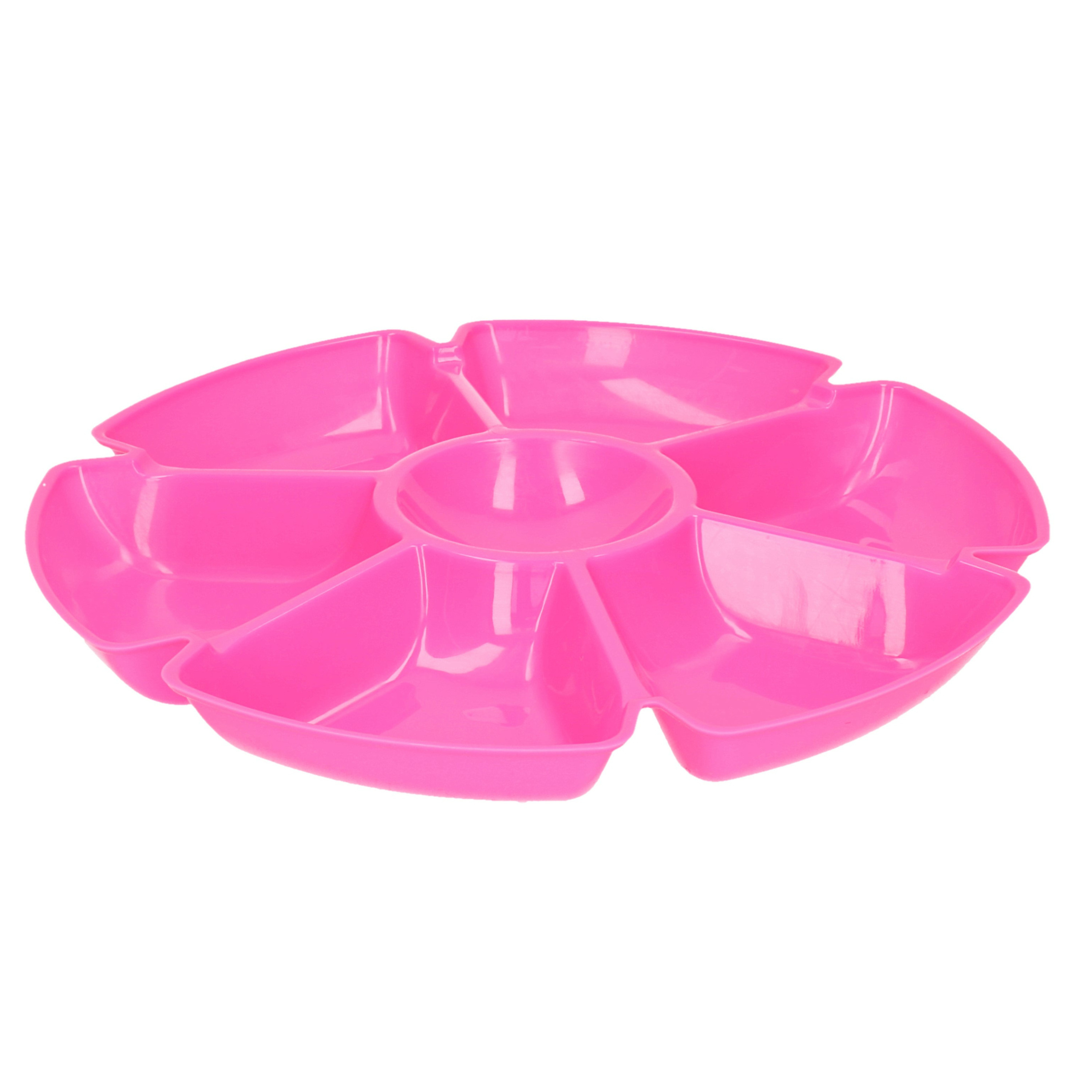 Excellent Houseware Hapjes/chips serveerschaal fuchsia 29 cm -