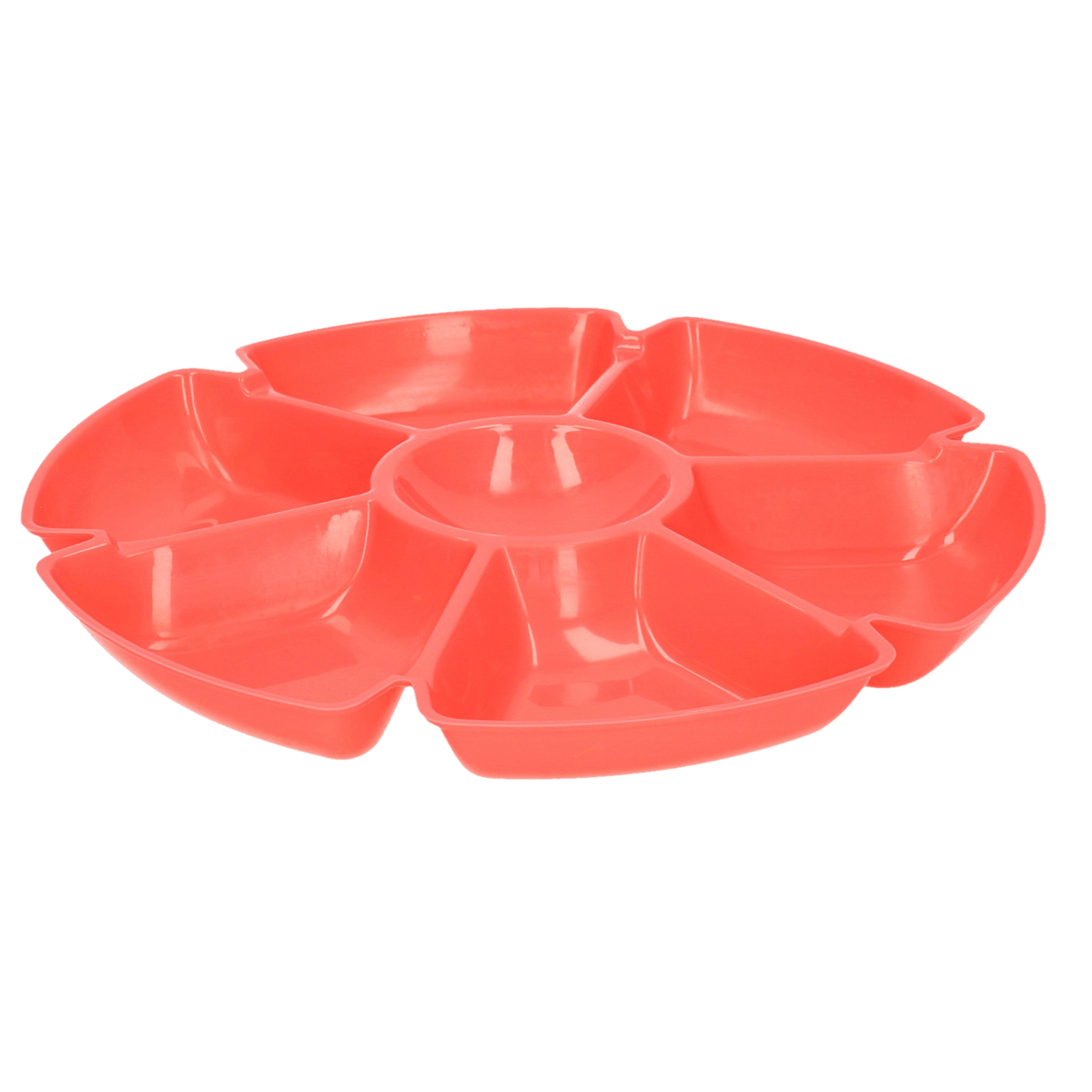 Excellent Houseware Hapjes/chips serveerschaal oranje 29 cm -