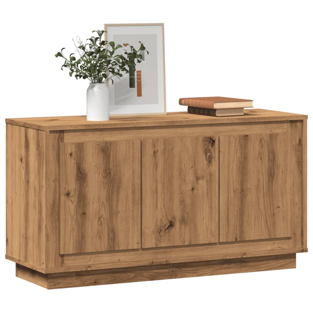 vidaXL Dressoir 102x35x55 cm bewerkt hout artisanaal eikenkleurig