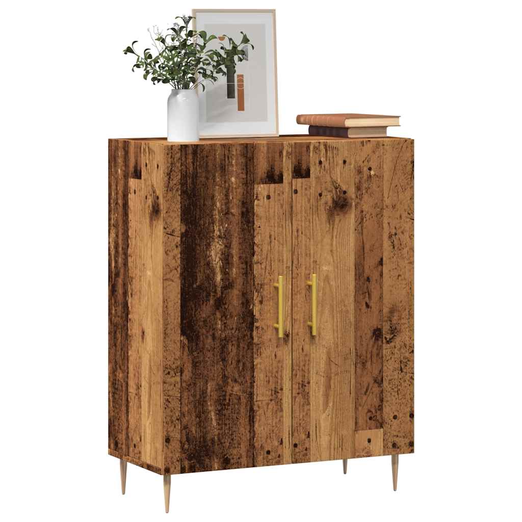 vidaXL Dressoir 69,5x34x90 cm bewerkt hout oud houtkleurig