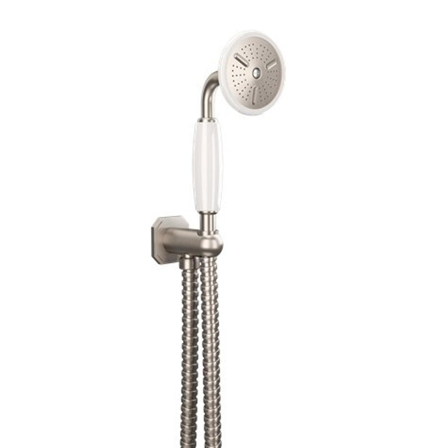 Crosswater Belgravia Handdoucheset - handdouche - wandbeugel - slang - G1/2 - geborsteld nikkel BL964L