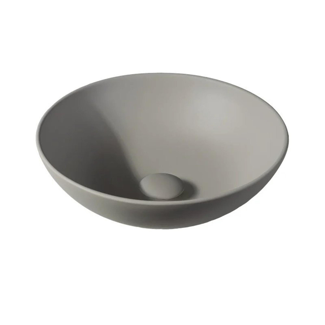 By Goof Waskom - opbouw - 38.5x13.8x38.5cm - Solid surface - Rond - Mat Greige JBS6346