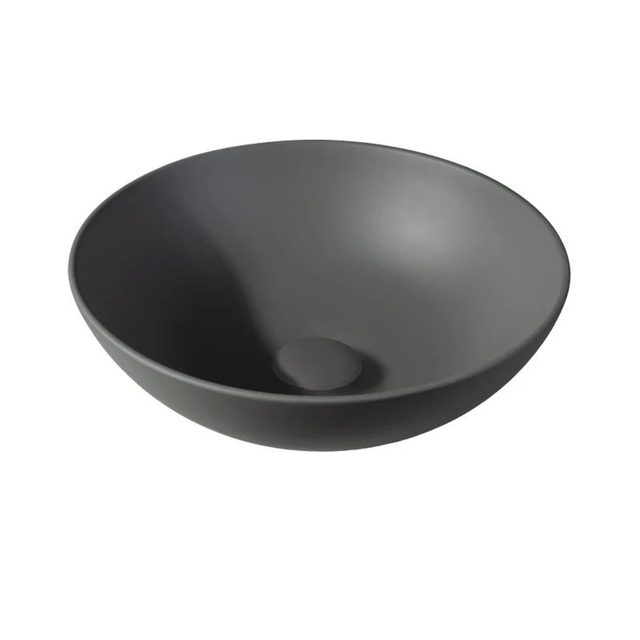 By Goof Waskom - opbouw - 38.5x13.8x38.5cm - Solid surface - Rond - Mat Grijs JBS6347