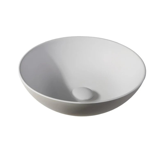 By Goof Waskom - opbouw - 38.5x13.8x38.5cm - Solid surface - Rond - Mat Beige JBS6370