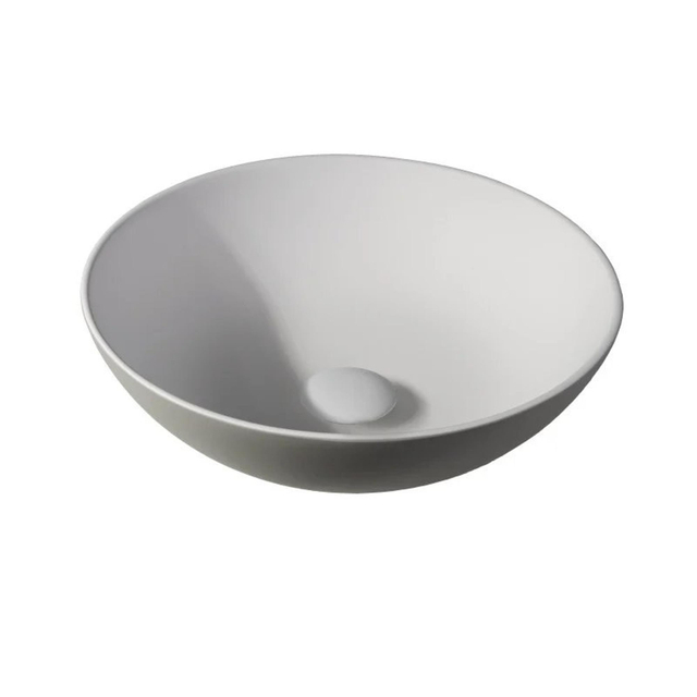 By Goof Waskom - opbouw - 38.5x13.8x38.5cm - Solid surface - Rond - Mat Greige JBS6366