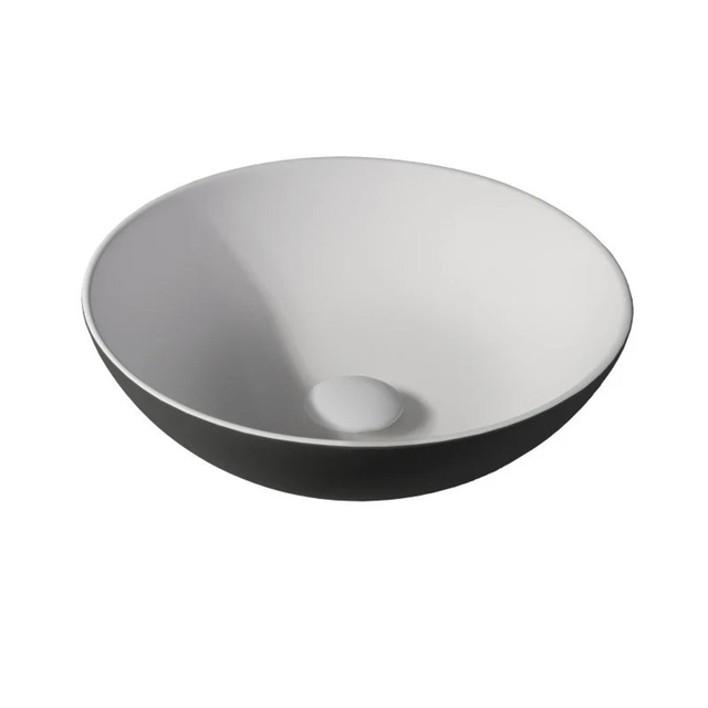 By Goof Waskom - opbouw - 38.5x13.8x38.5cm - Solid surface - Rond - Mat Antraciet JBS6368