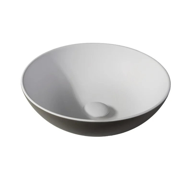 By Goof Waskom - opbouw - 38.5x13.8x38.5cm - Solid surface - Rond - Mat Moka JBS6371