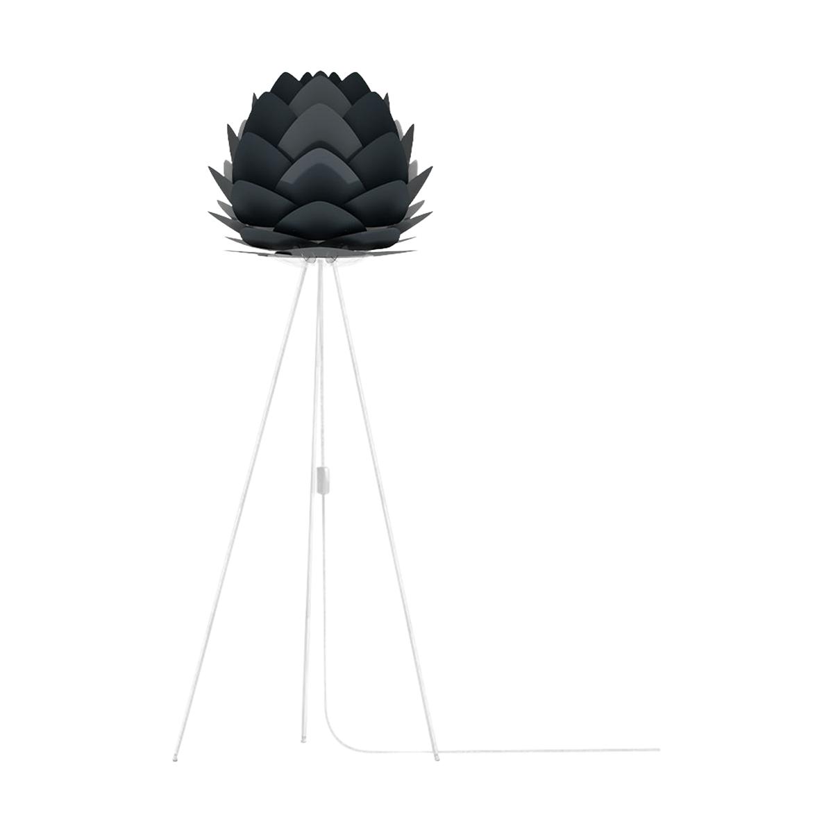 Umage Aluvia Medium vloerlamp anthracite grey - met tripod wit - Ø 59 cm