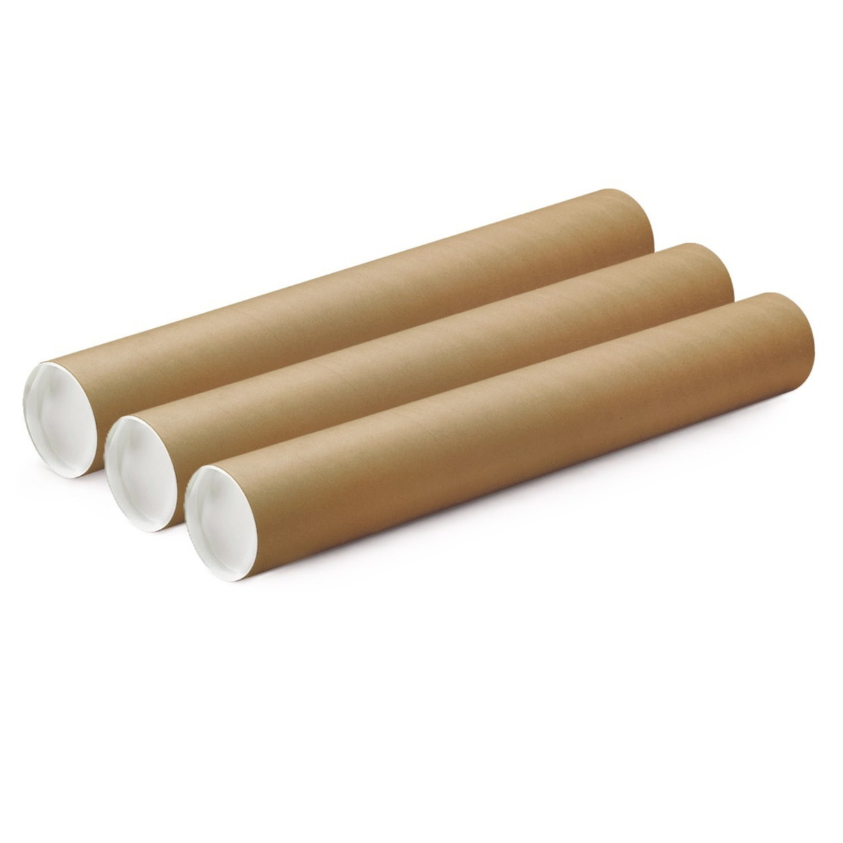 Merkloos Poster koker van karton - 3x - 780 x 60 mm - Bruin - Verzendkokers - Voor A0 formaat papier -