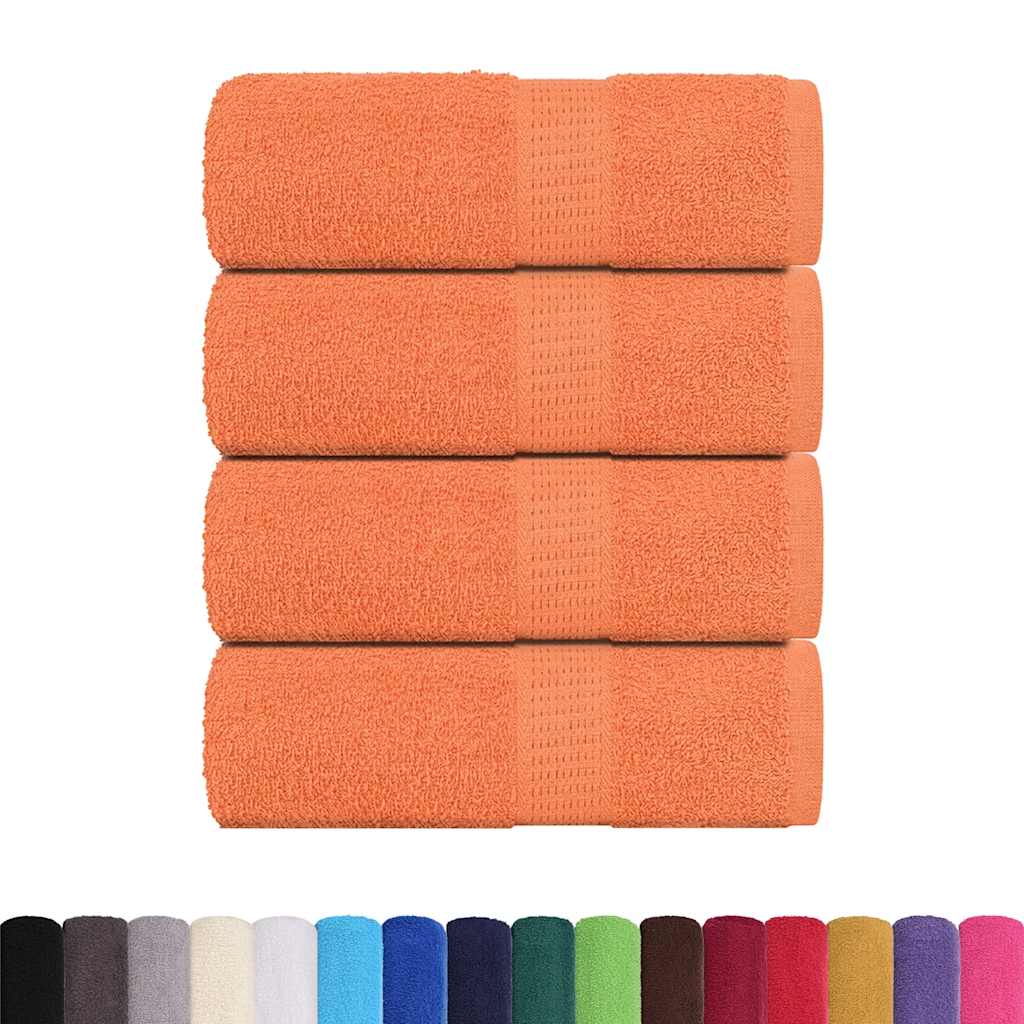 vidaXL Gastendoekjes 4 st 30x50 cm 360 g/m² 100% katoen oranje