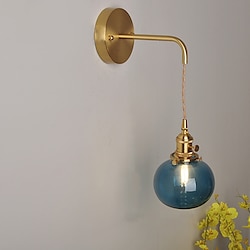 Light in the box nordic ins retro sfeer messing glas wandlamp creatieve individuele wandlampen nachtkastje 110-240v