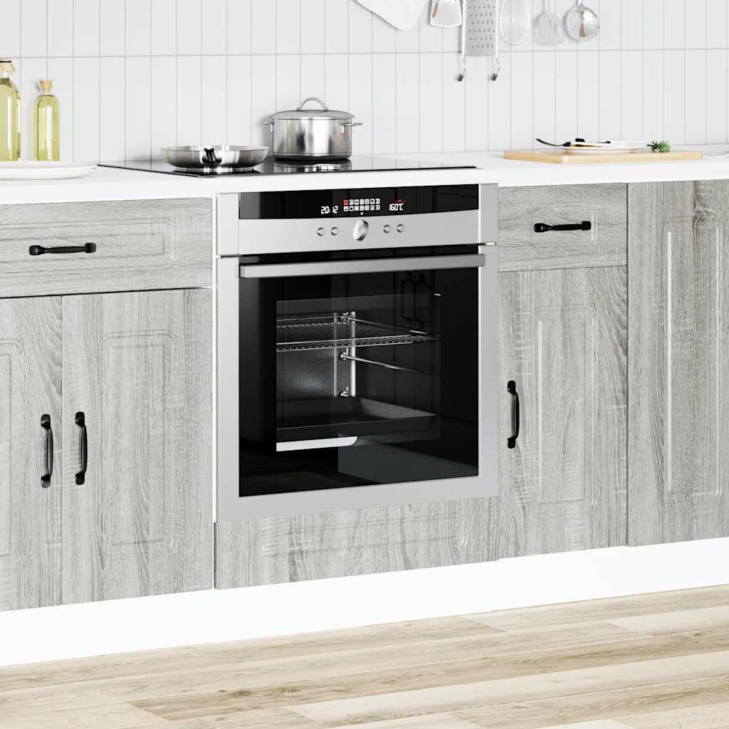 vidaXL Ovenkast Kalmar bewerkt hout grijs sonoma eiken