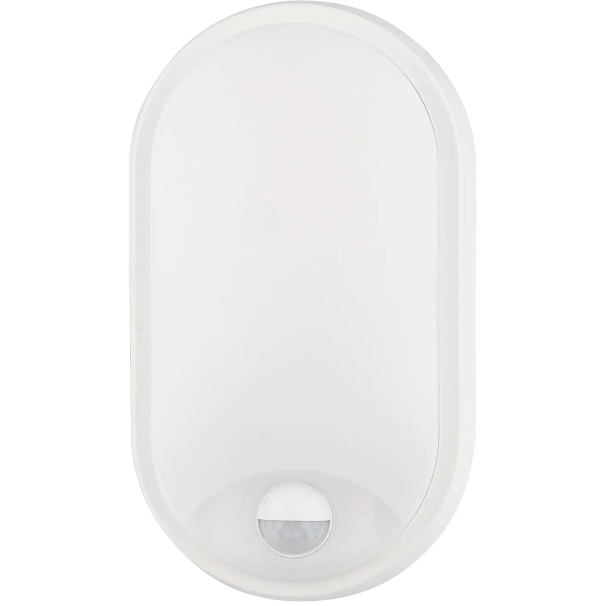 BES LED LED Wandlamp met Sensor - Kozolux Porta - 15W 1200lm - Warm Wit 3000K - IP54 - Ovaal - Wit