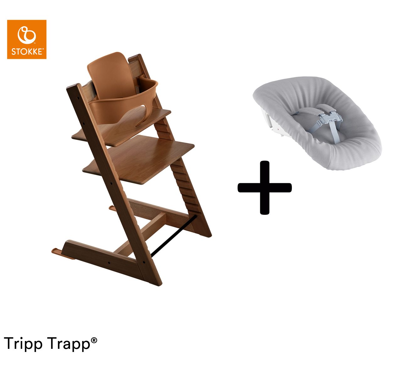 Stokke Tripp Trapp Compleet + Newborn Set™ - Walnut Brown