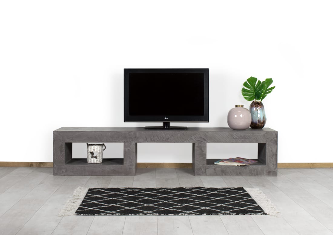 Loods XL Betonlook TV meubel Ector met leggedeeltes