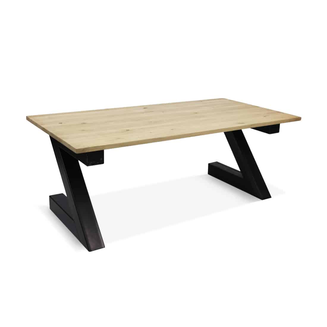 Loods XL Eikenhouten tafel Corton met Z poten