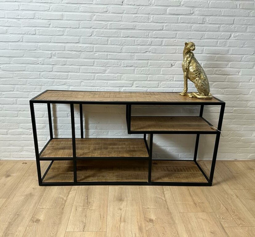 Loods XL Mangohout dressoir / sidetable Joren met open vakken