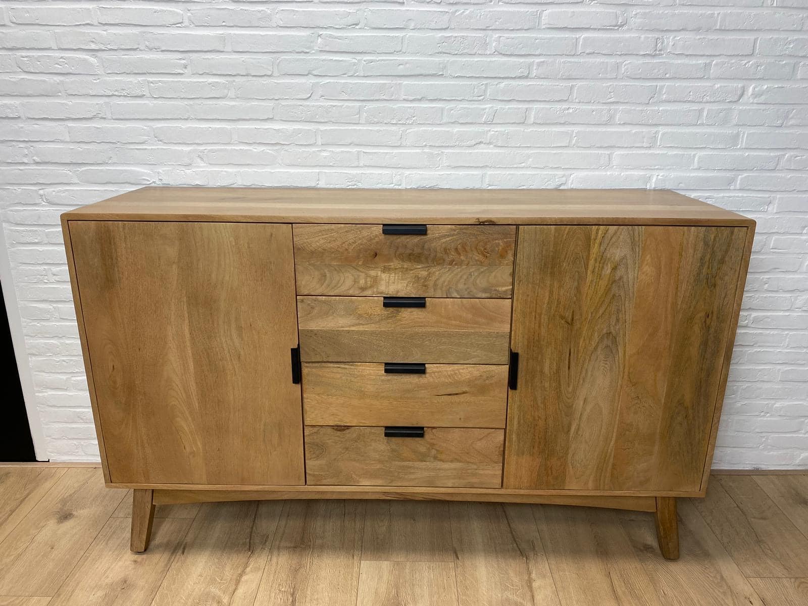 Loods XL Mangohouten dressoir retro met deuren en lades Goof