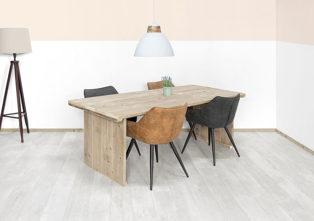 Loods XL Robuuste steigerhouten tafel Fremont