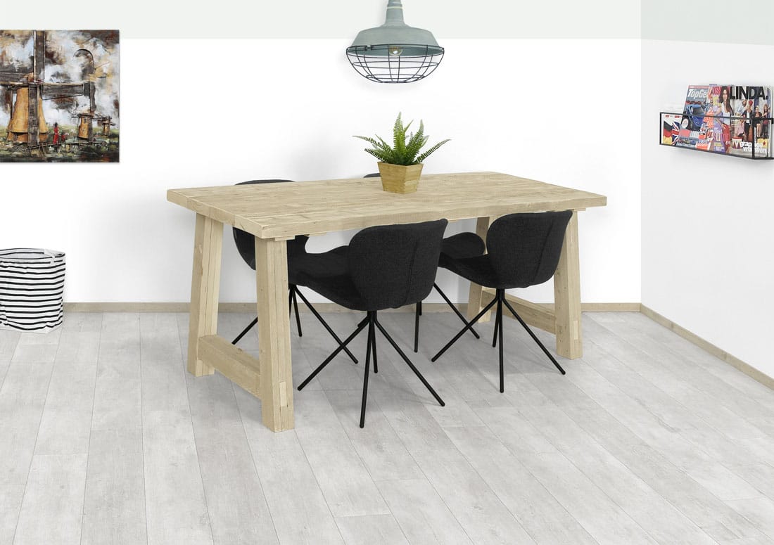 Loods XL Steigerhouten tafel Orlando met A-poten