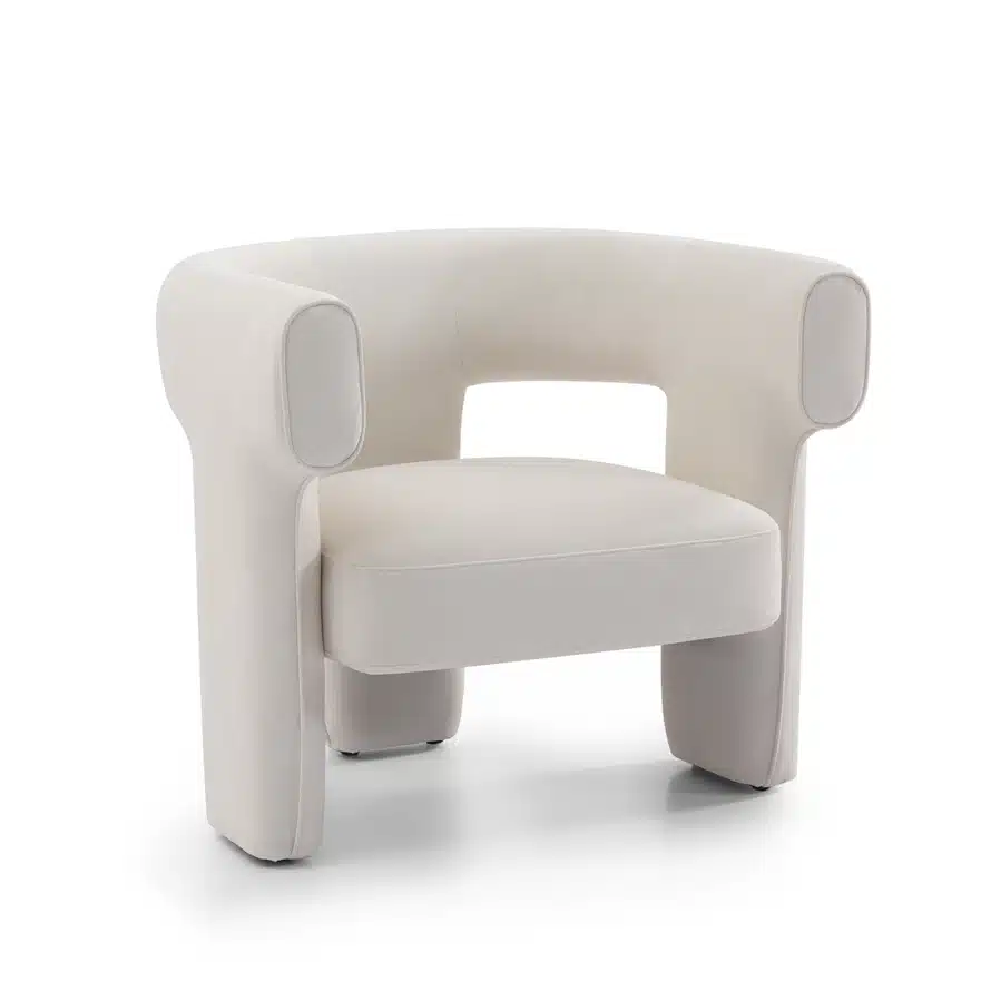 Loods XL Fauteuil Bibi chenille off white