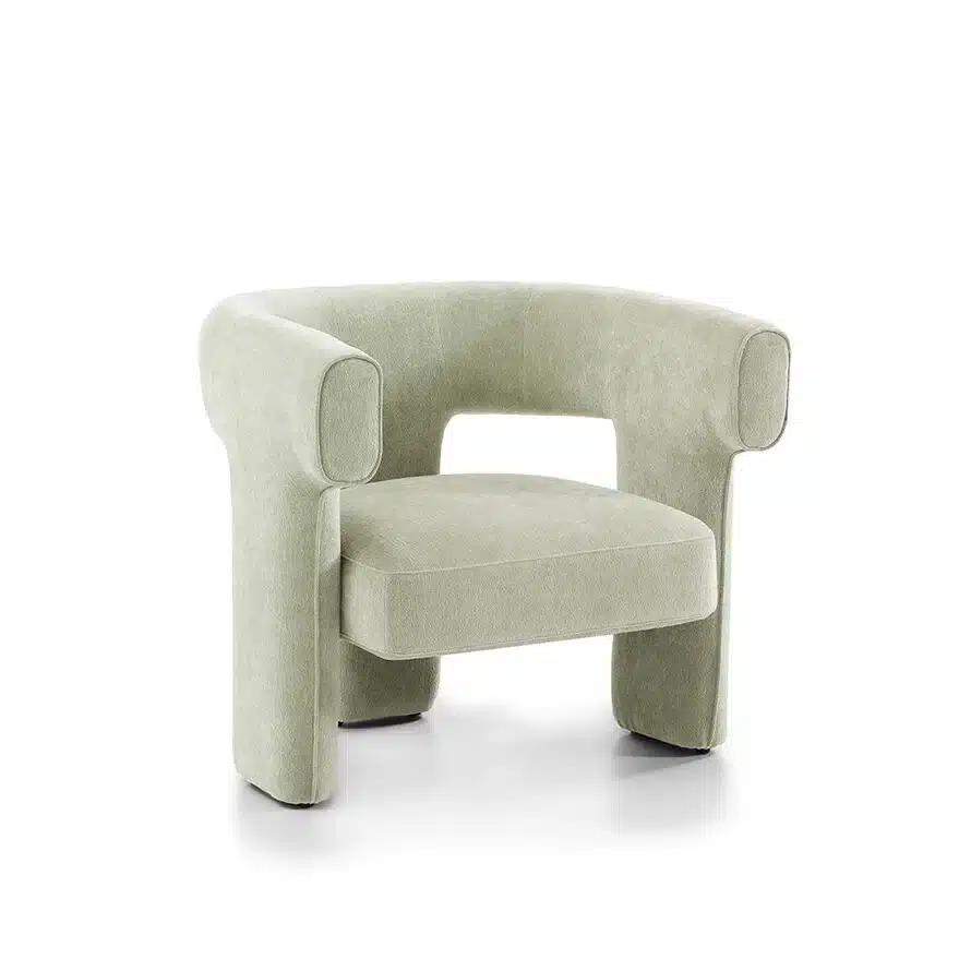 Loods XL Fauteuil Bibi chenille mintgroen